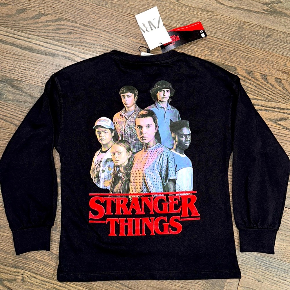 NWT Zara Boys STRANGER THINGS Eleven & Crew Flames Long Sleeve T-Shirt 8